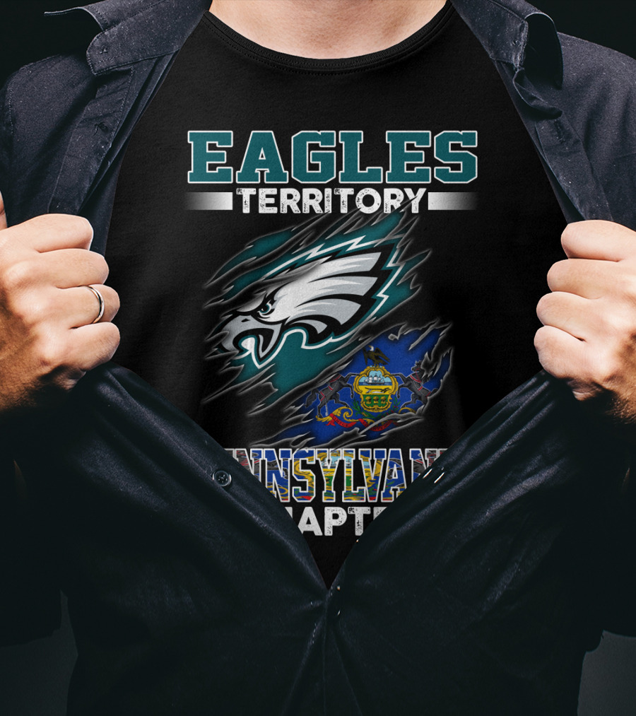 Eagles Territory Pennsylvania Chapter Logo With State T-Shirt