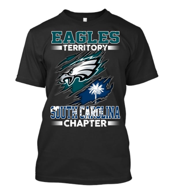 Eagles Territory South Carolina Chapter Logo With Palm And Crescent T-Shirt
