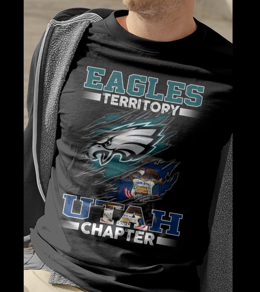 Eagles Territory Utah Chapter Indletat Deseret Flag Eagle T-Shirt