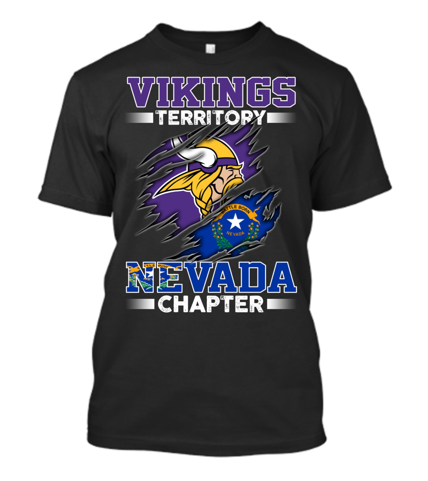 Vikings Territory Nevada Chapter Battle Born T-Shirt