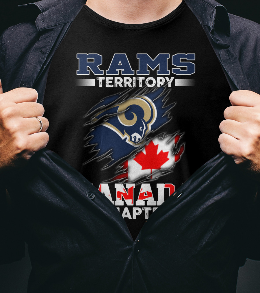 Rams Territory Canada Chapter Football Fan Pride T-Shirt
