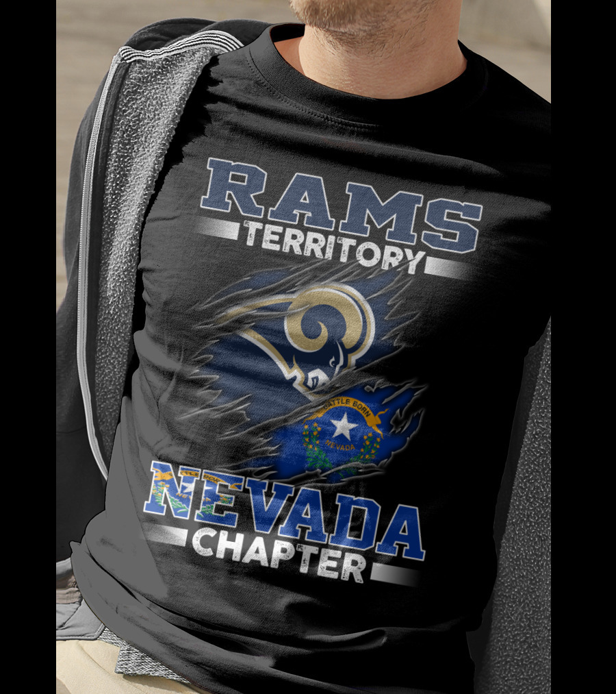 Rams Territory Nevada Chapter Battle Born Flag T-Shirt