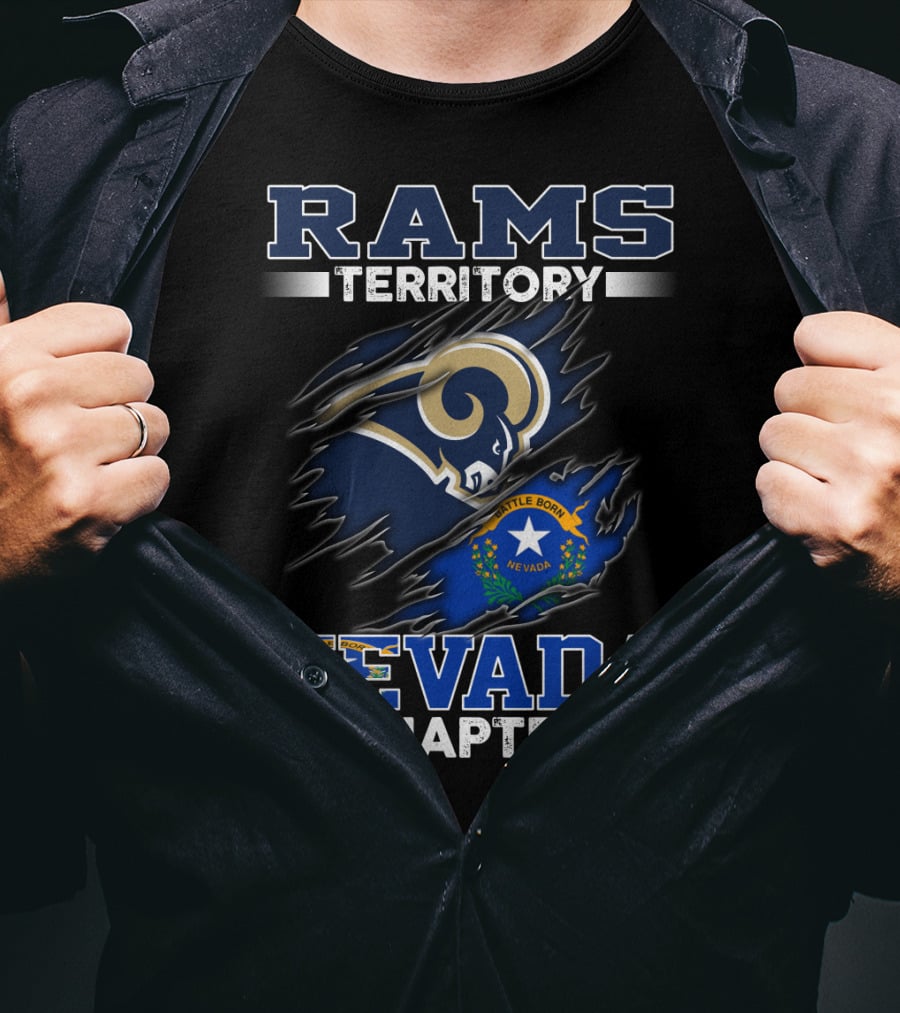 Rams Territory Nevada Chapter Battle Born Flag T-Shirt