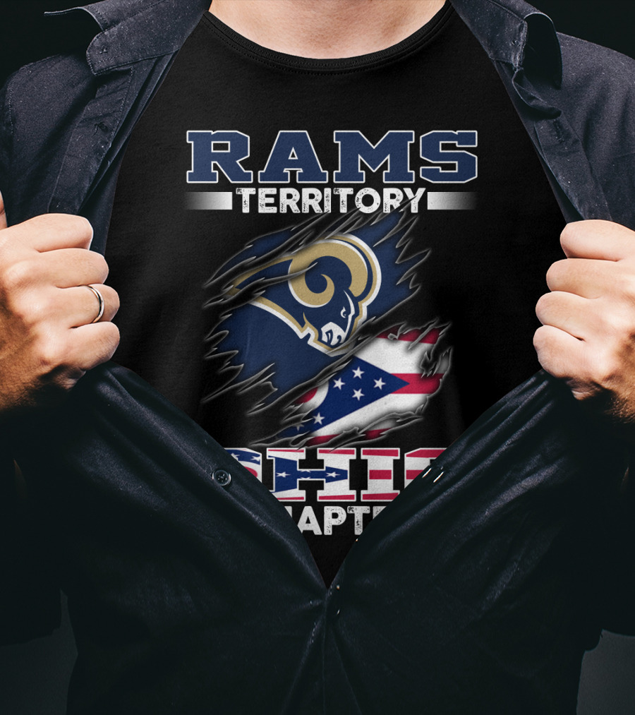 Rams Territory Ohio Chapter Blue And Ohio Flag Theme T-Shirt