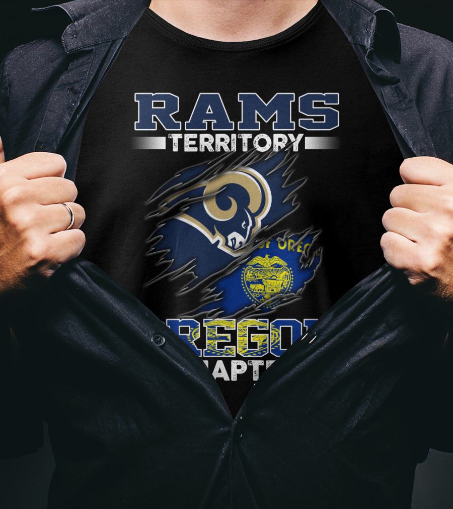 Rams Territory Oregon Chapter Logo With State Seal And Team T-Shirt