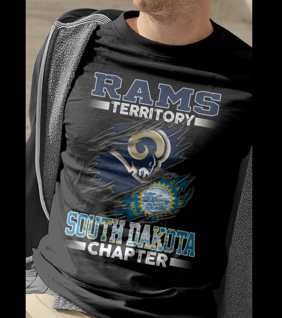 Rams Territory South Dakota Chapter State Seal And Team Logo Integration T-Shirt
