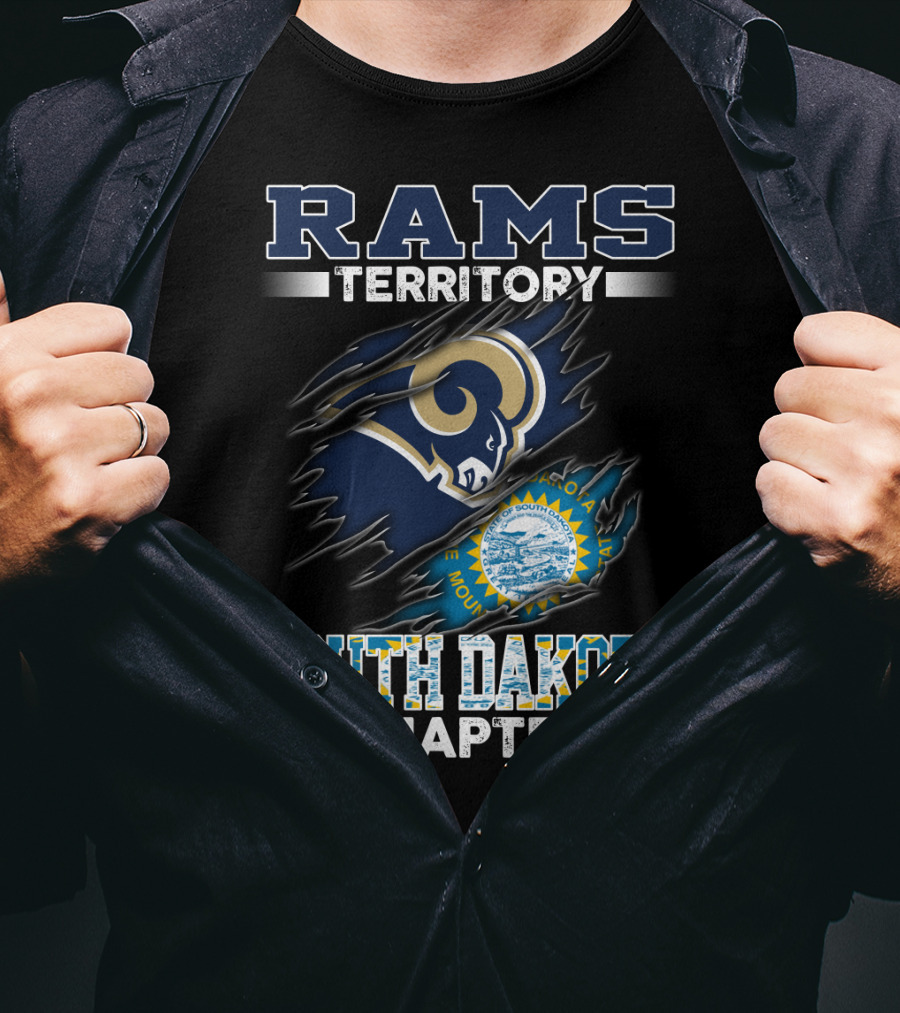 Rams Territory South Dakota Chapter State Seal And Team Logo Integration T-Shirt
