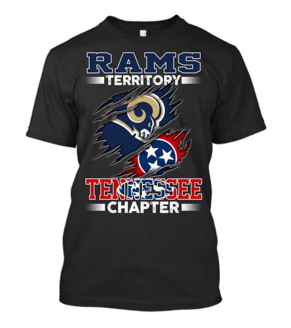 Rams Territory Tennessee Chapter Three Stars Logo Rip T-Shirt