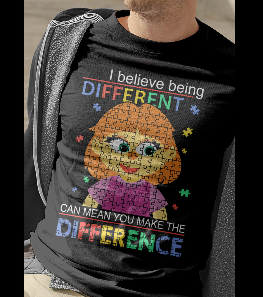 I Believe Being Different Can Mean You Make The Difference Puzzle Girl T-Shirt
