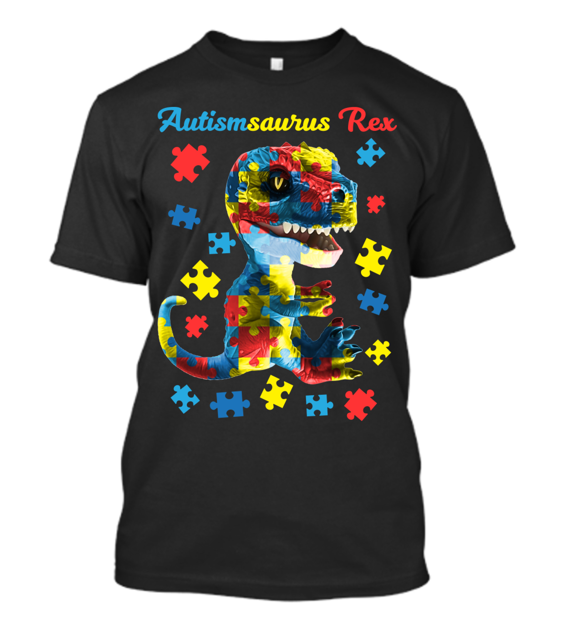 Autismsaurus Rex Dinosaur Puzzle Piece T-Shirt