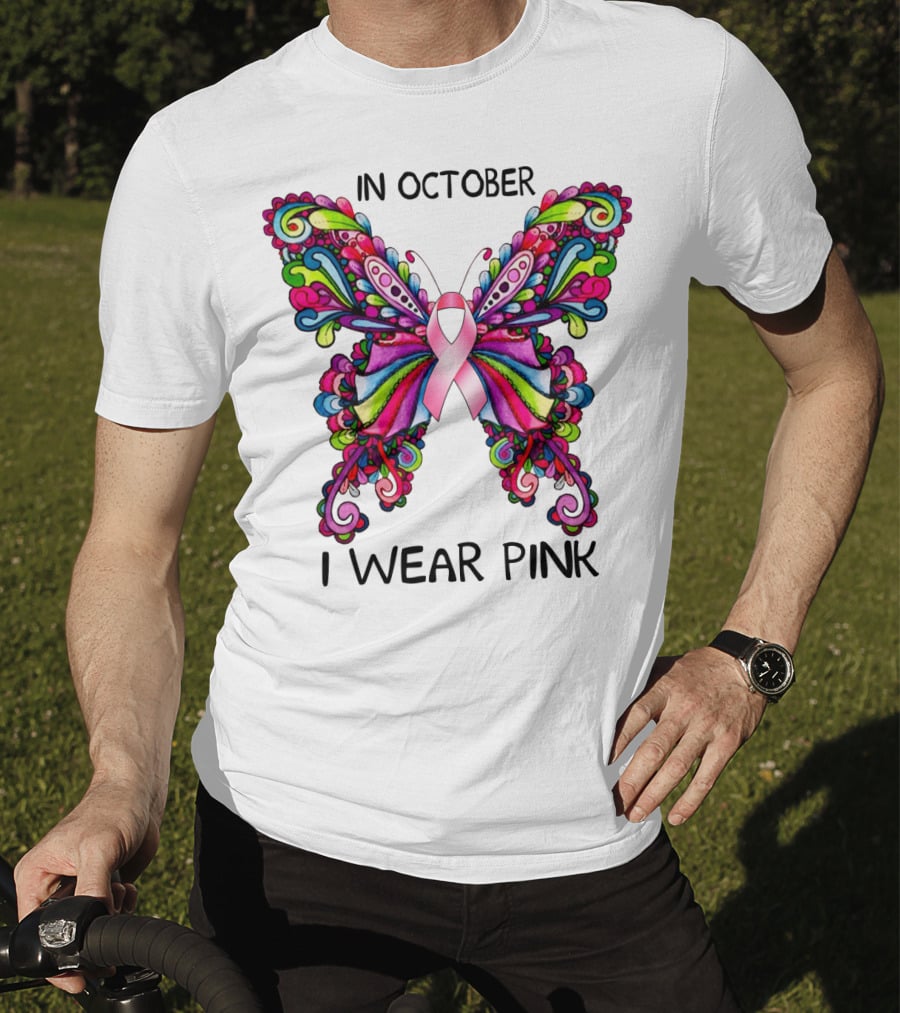 In October I Wear Pink Butterfly T-Shirt