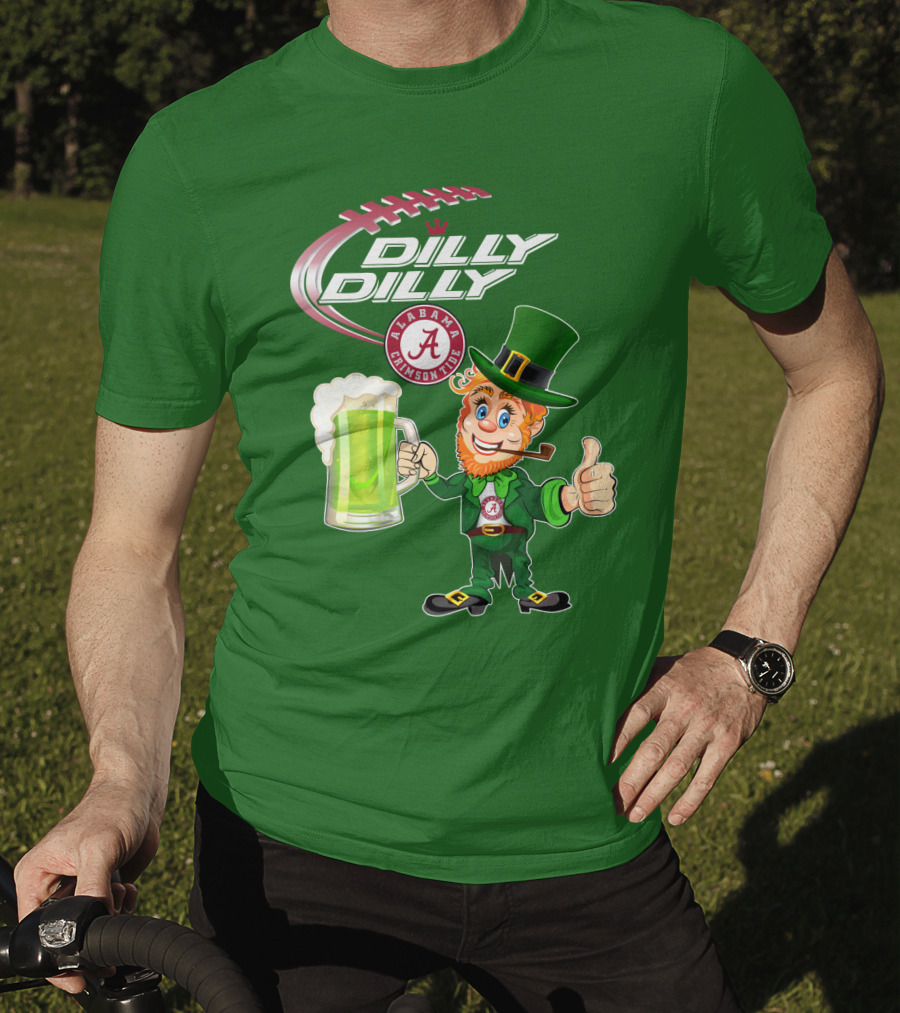 Alabama Crimson Tide Dilly Dilly Football Leprechaun T-Shirt