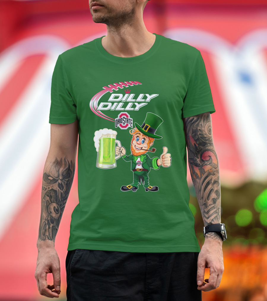 Ohio State Dilly Dilly Leprechaun Football T-Shirt