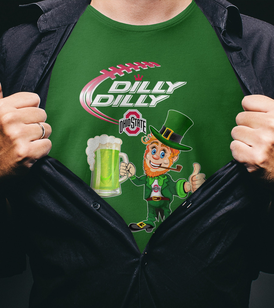 Ohio State Dilly Dilly Leprechaun Football T-Shirt