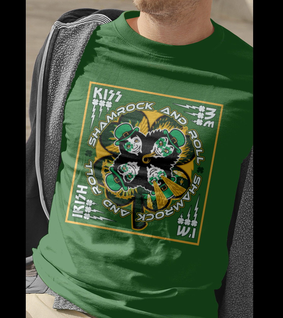 Kiss Irish Shamrock And Roll T-Shirt