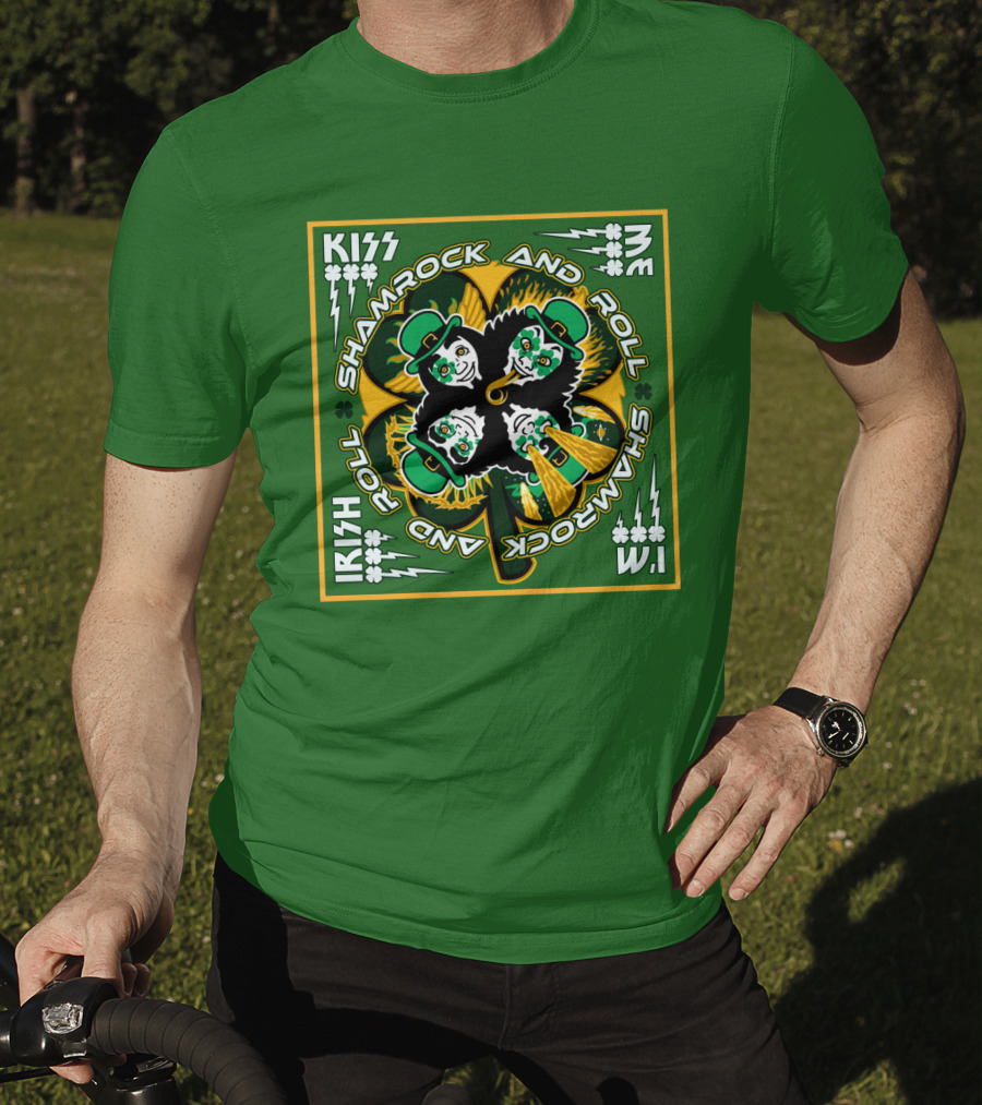 Kiss Irish Shamrock And Roll T-Shirt