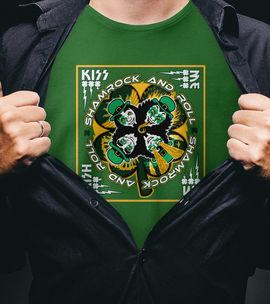Kiss Irish Shamrock And Roll T-Shirt