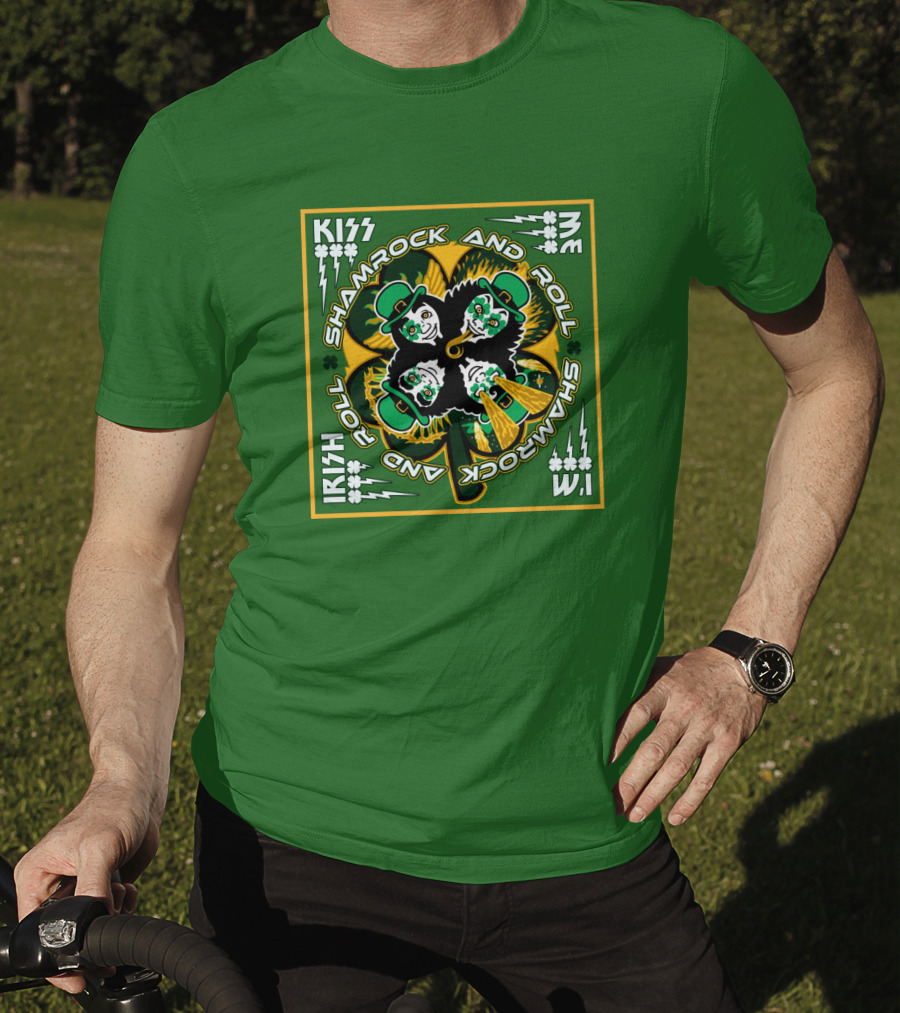 KISS Shamrock And Roll Irish T-Shirt