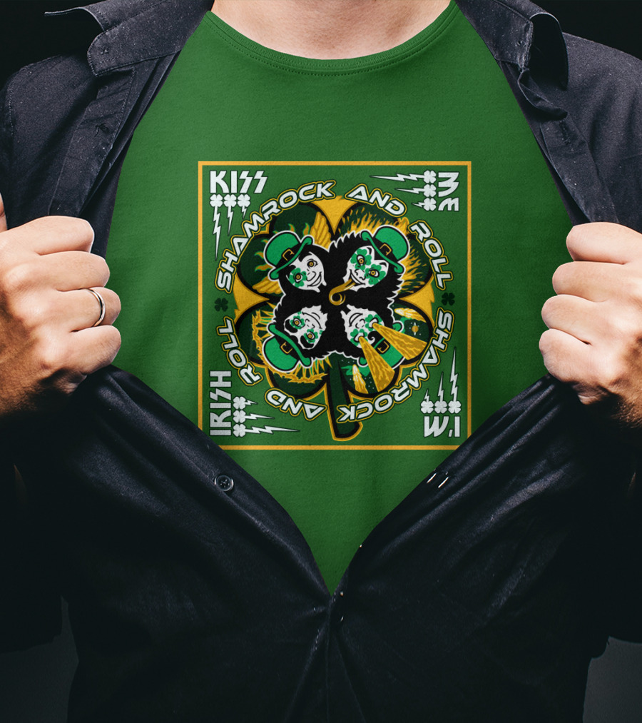 KISS Shamrock And Roll Irish T-Shirt