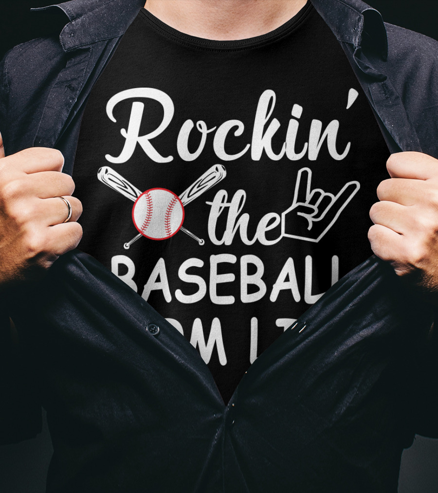 Rockin' The Baseball Mom Life With Bats And Ball T-Shirt