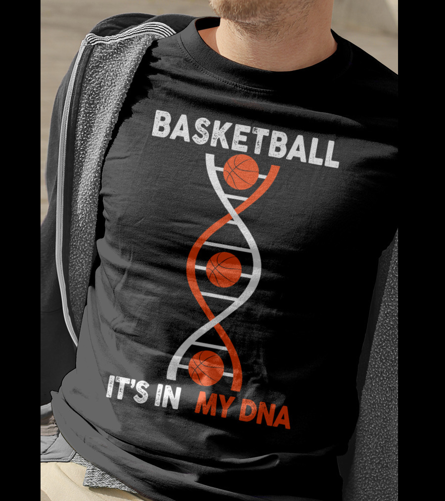 Basketball It's In My DNA Basketball DNA Helix With Basketballs T-Shirt