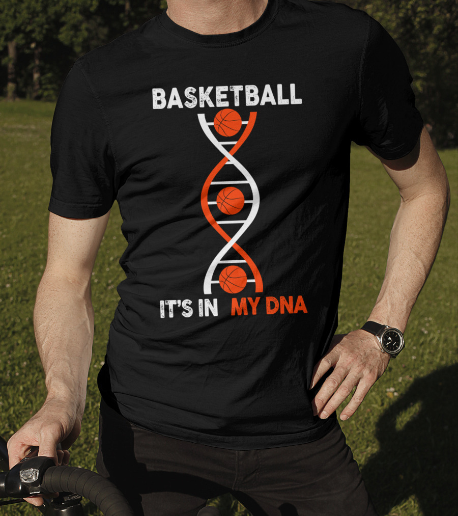 Basketball It's In My DNA Basketball DNA Helix With Basketballs T-Shirt