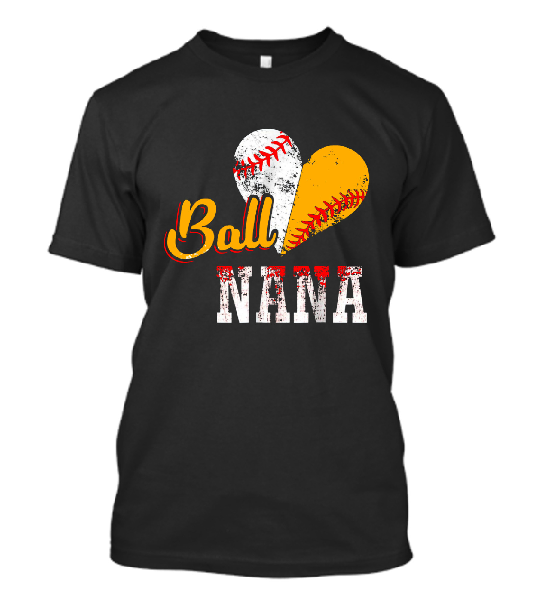 Ball Nana Baseball Heart T-Shirt