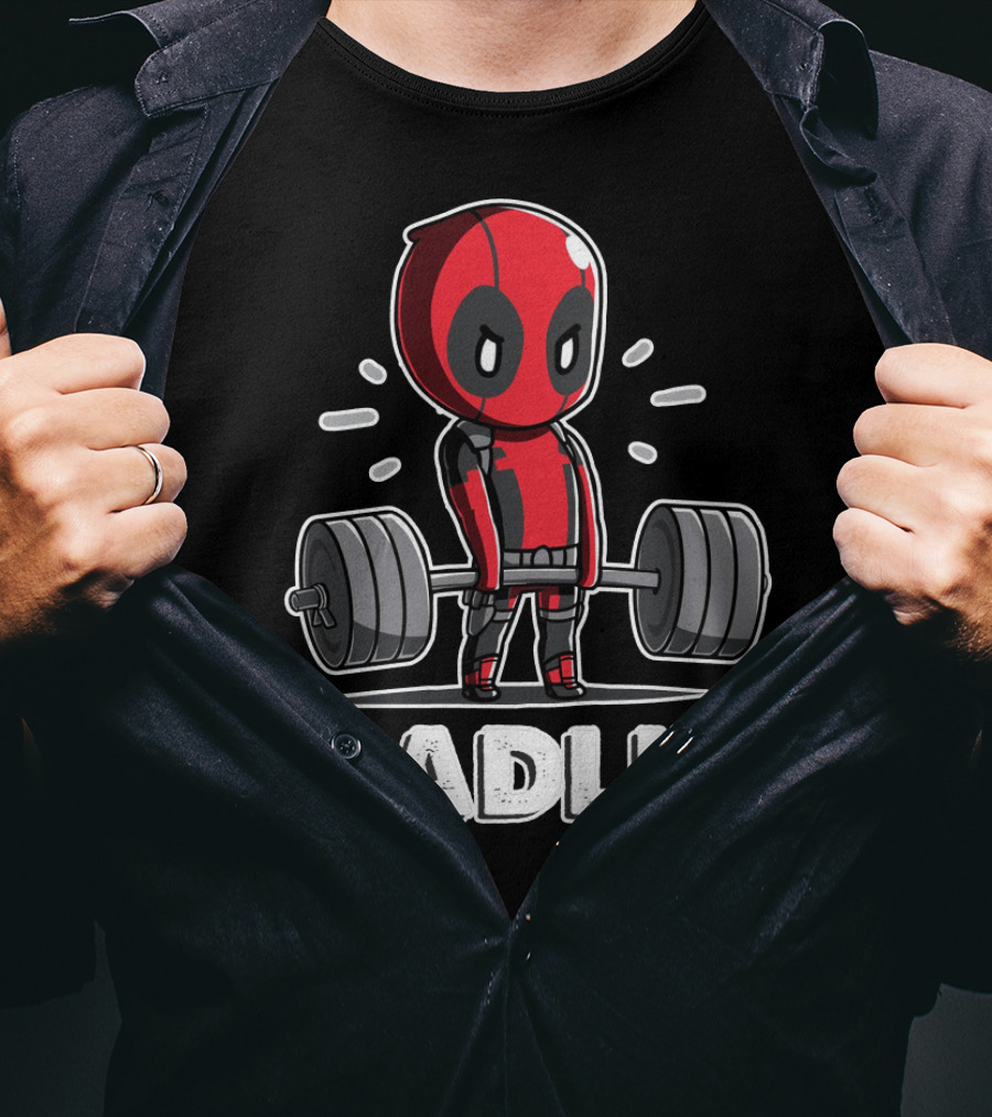 Deadlift Parody Superhero Character With Barbell T-Shirt