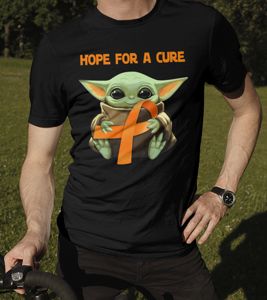 Hope For A Cure Baby Yoda Orange Awareness T-Shirt