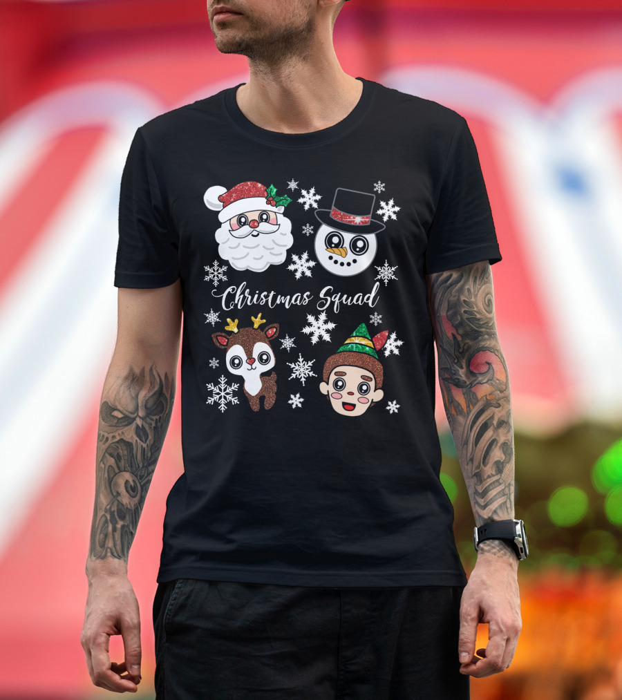 Christmas Squad Santa Snowman Reindeer Elf T-Shirt
