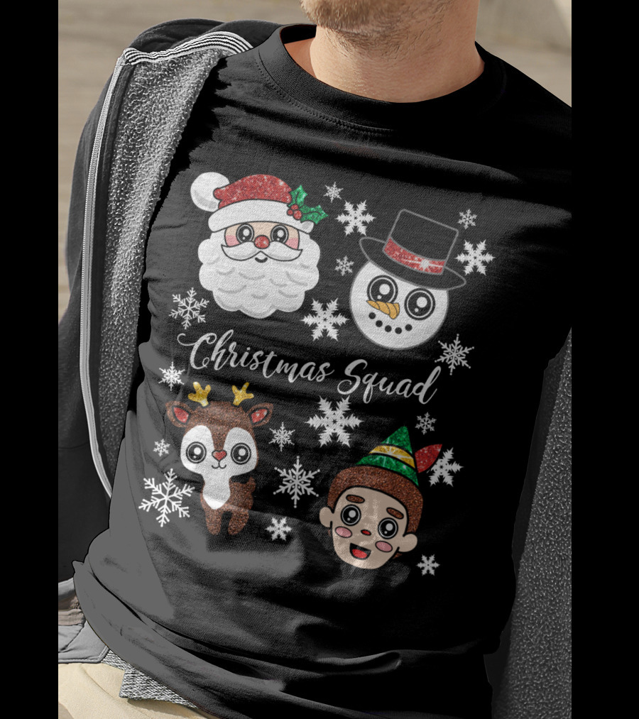 Christmas Squad Santa Snowman Reindeer Elf T-Shirt
