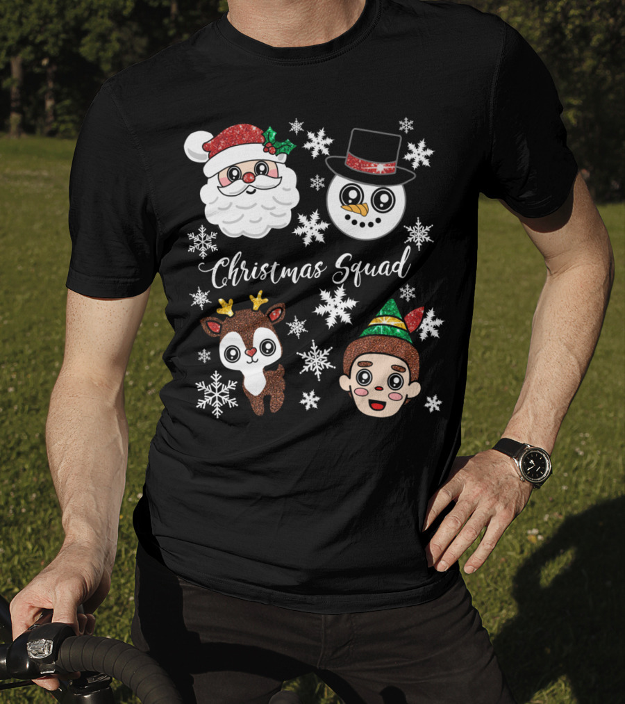 Christmas Squad Santa Snowman Reindeer Elf T-Shirt