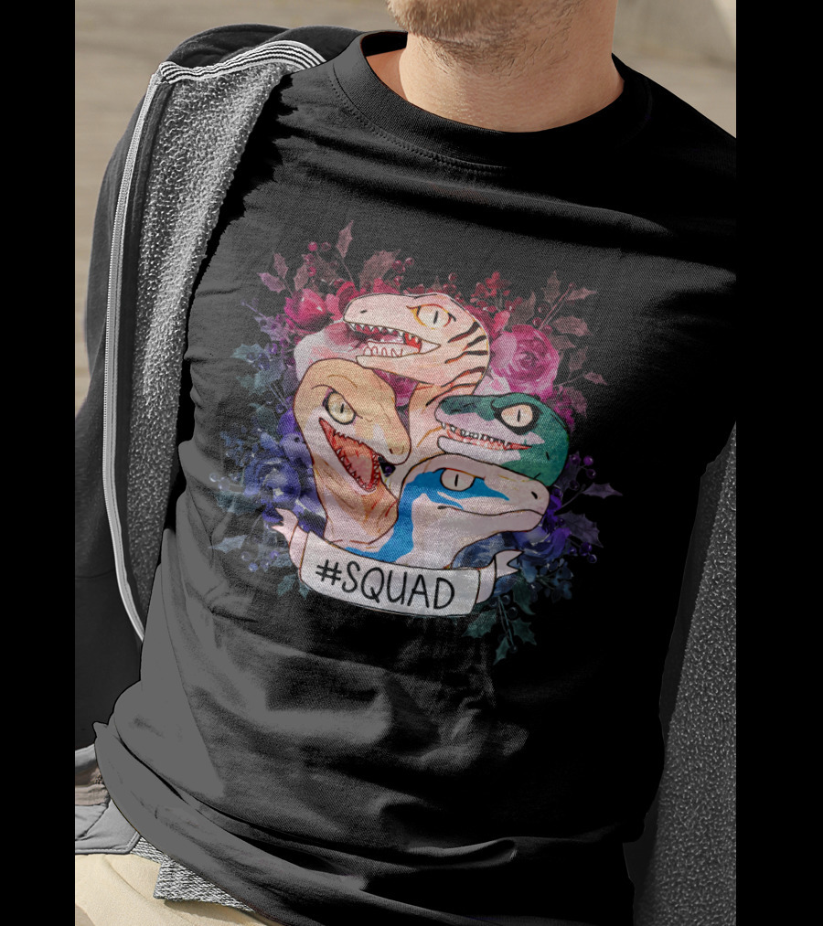 Squad Dinosaur Floral Raptors T-Shirt