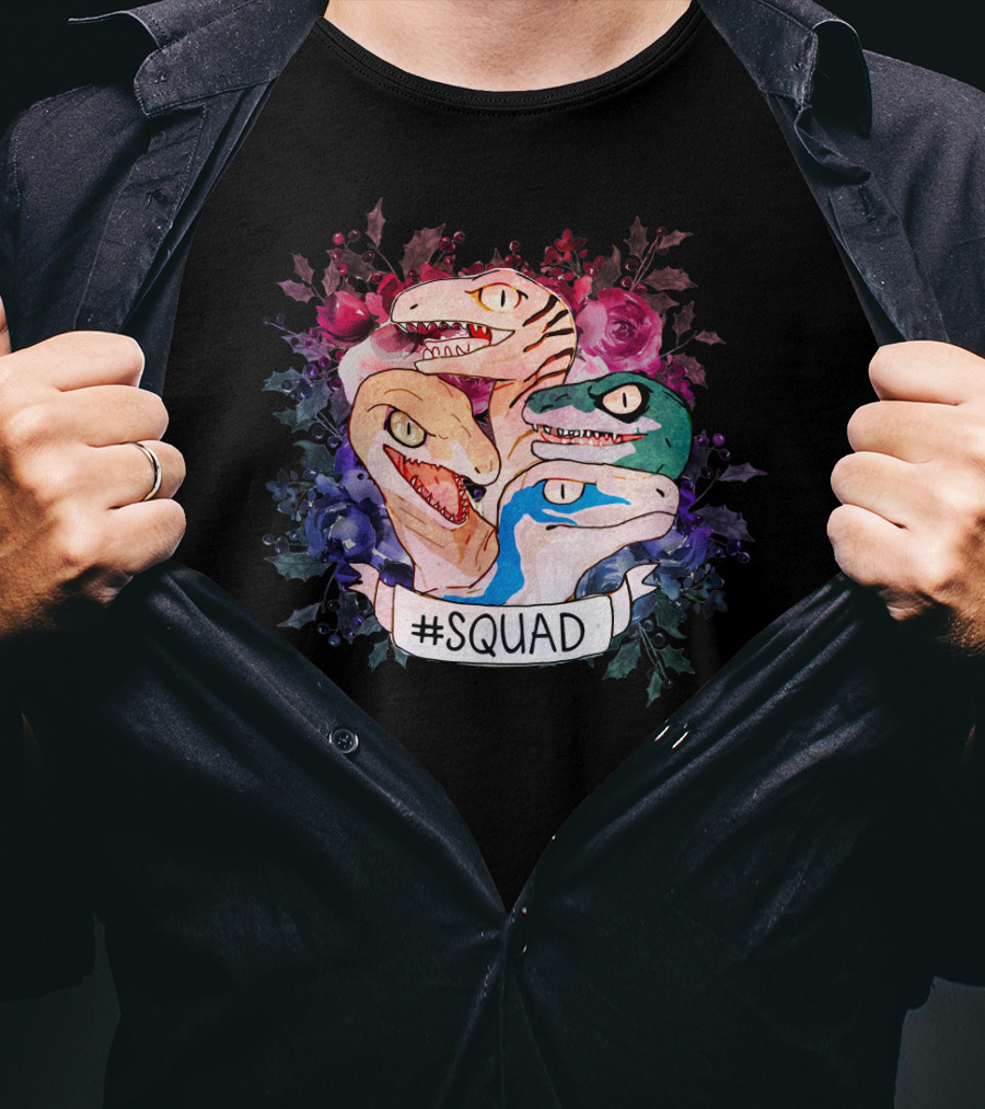 Squad Dinosaur Floral Raptors T-Shirt