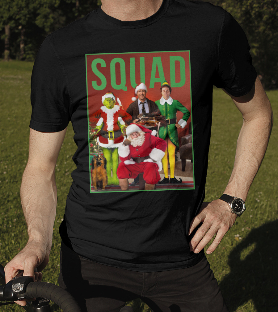 SQUAD Santa Grinch Elf Christmas Vacation T-Shirt