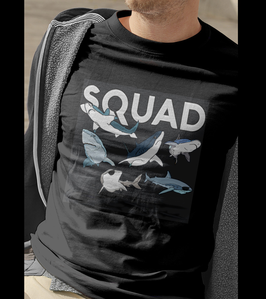 SQUAD Shark Crew Ocean Team T-Shirt