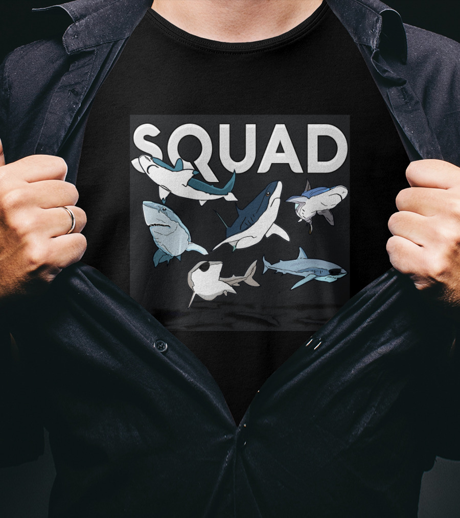 SQUAD Shark Crew Ocean Team T-Shirt