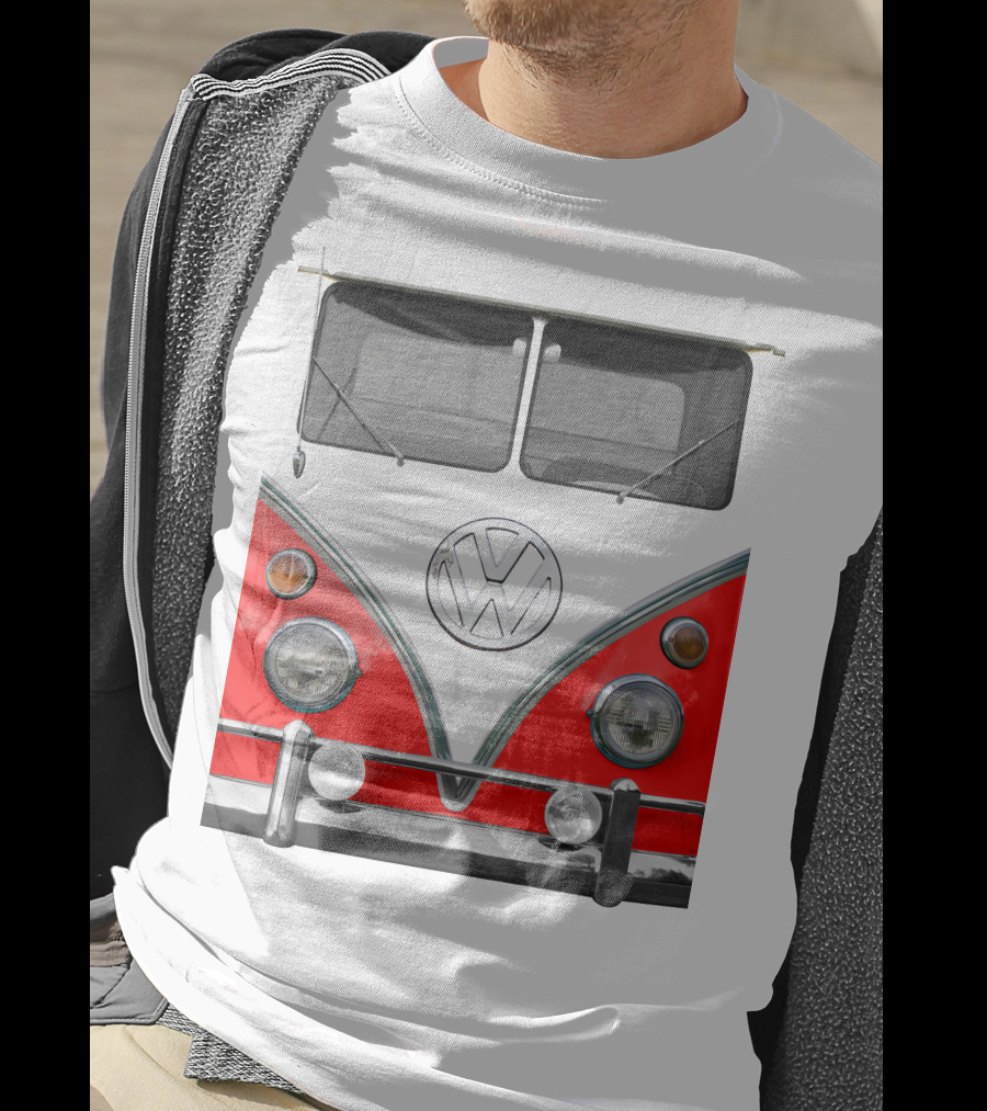 Volkswagen Camper Van Front Red And White Classic T-Shirt