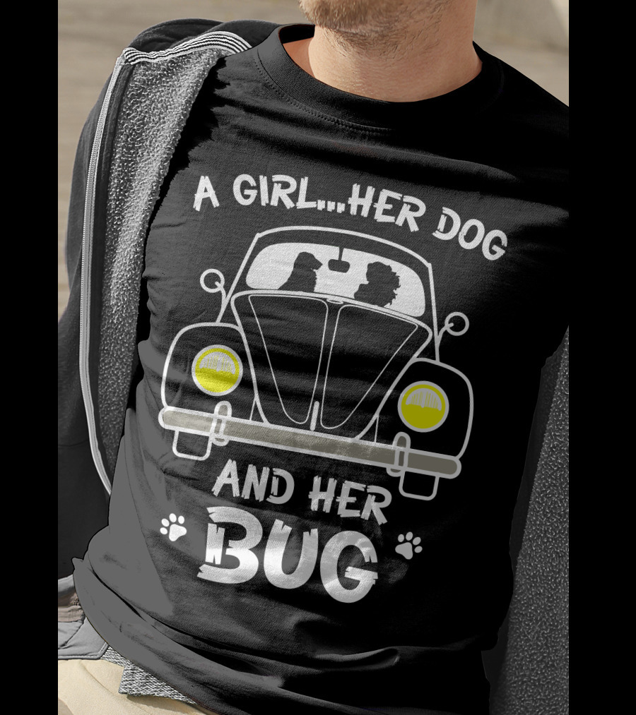 A Girl Her Dog And Her Bug T-Shirt