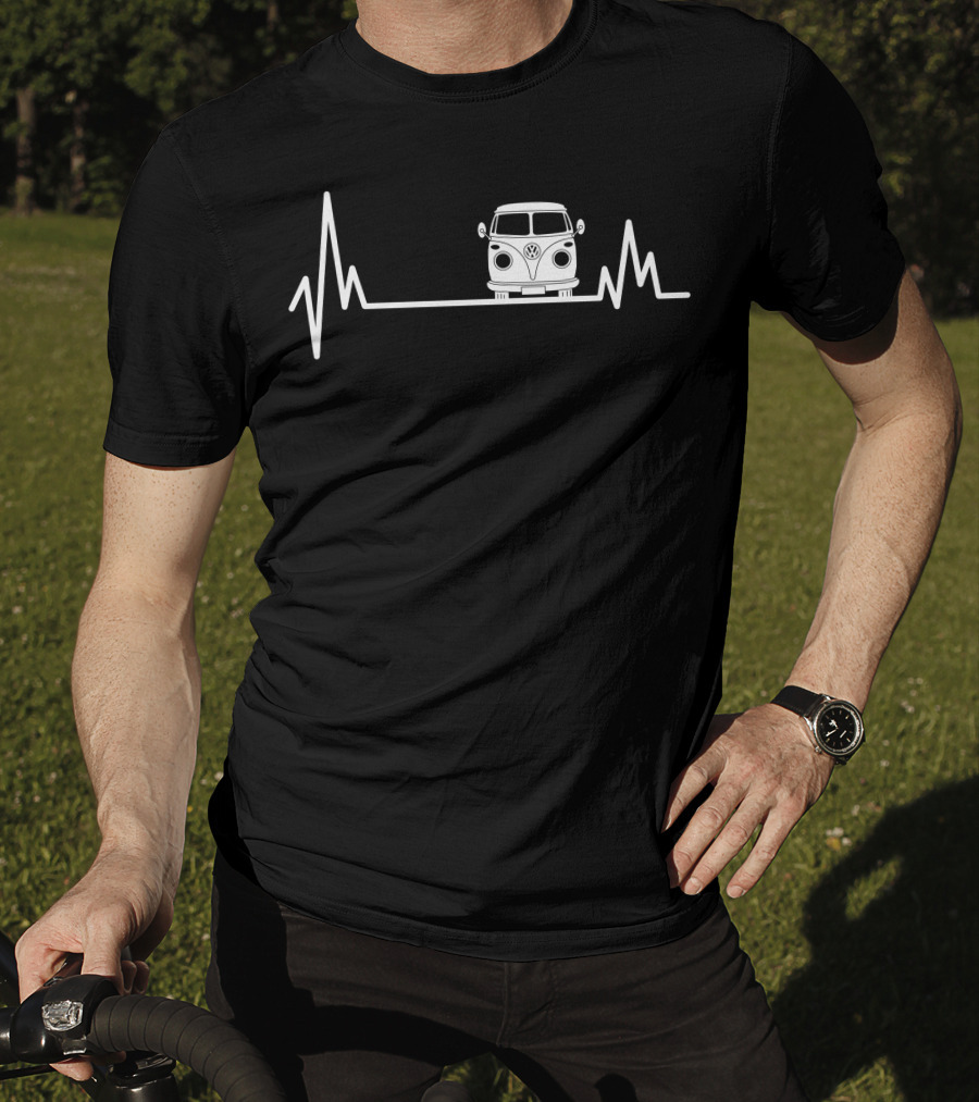 Volkswagen Van Heartbeat Line T-Shirt