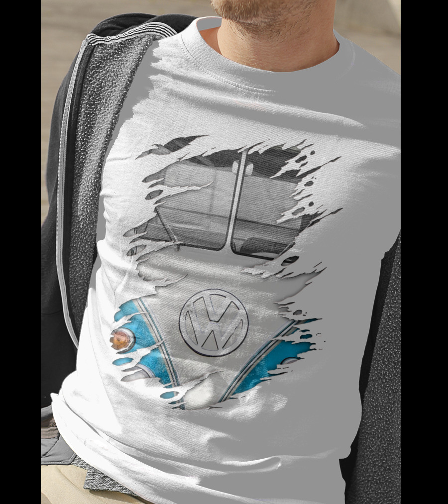 Volkswagen Torn Van Front View T-Shirt