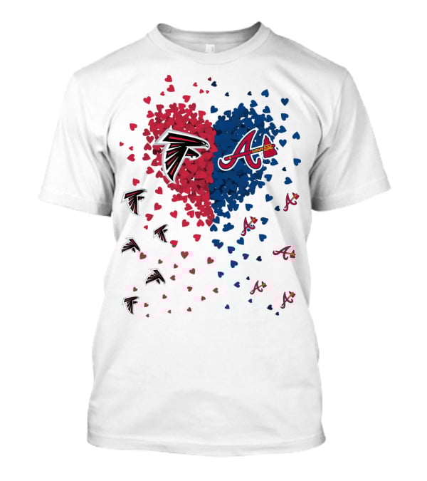 Atlanta Falcons Atlanta Braves Heart T-Shirt