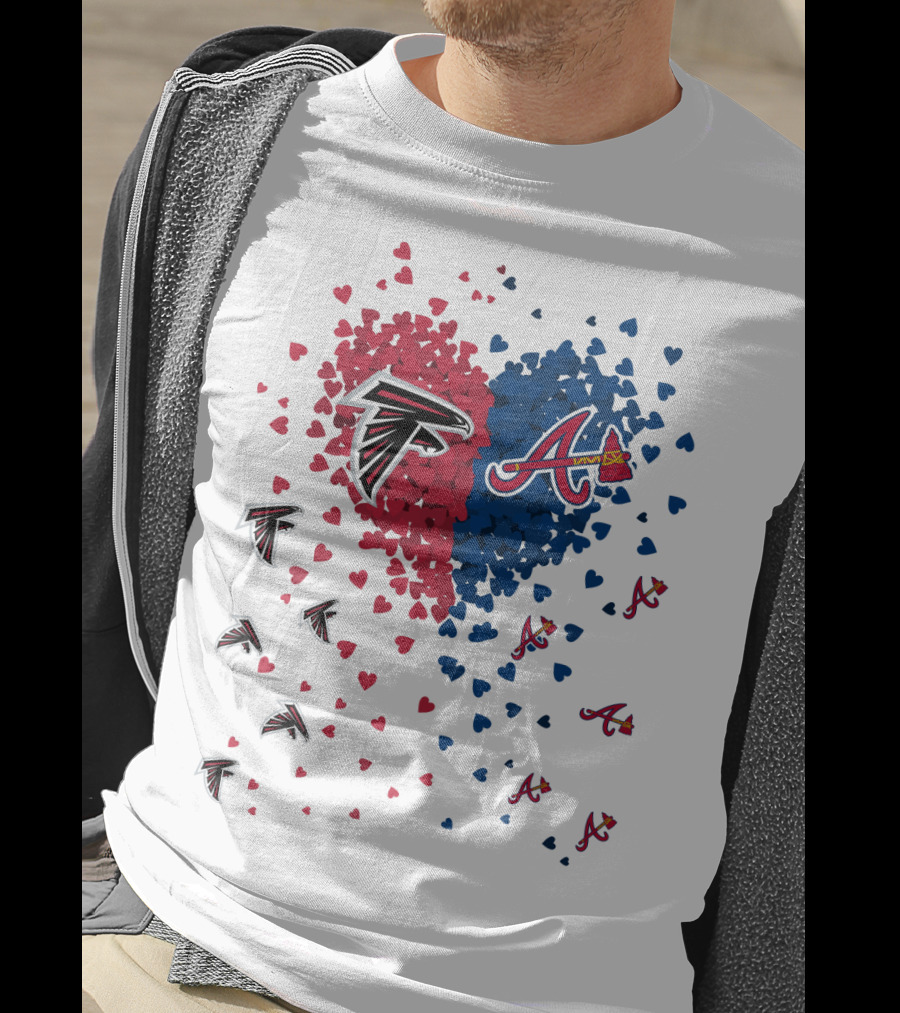 Atlanta Falcons Atlanta Braves Heart T-Shirt