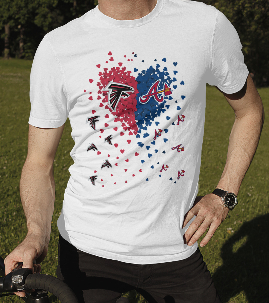 Atlanta Falcons Atlanta Braves Heart T-Shirt