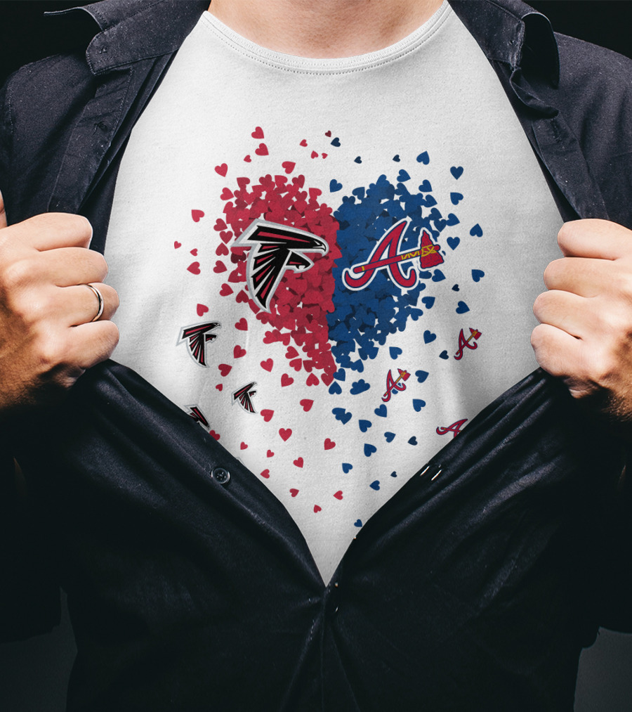 Atlanta Falcons Atlanta Braves Heart T-Shirt
