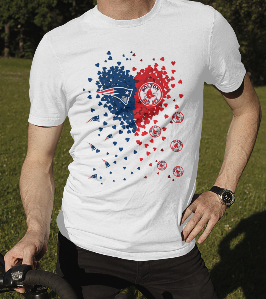 Boston Red Sox Patriot Heart T-Shirt
