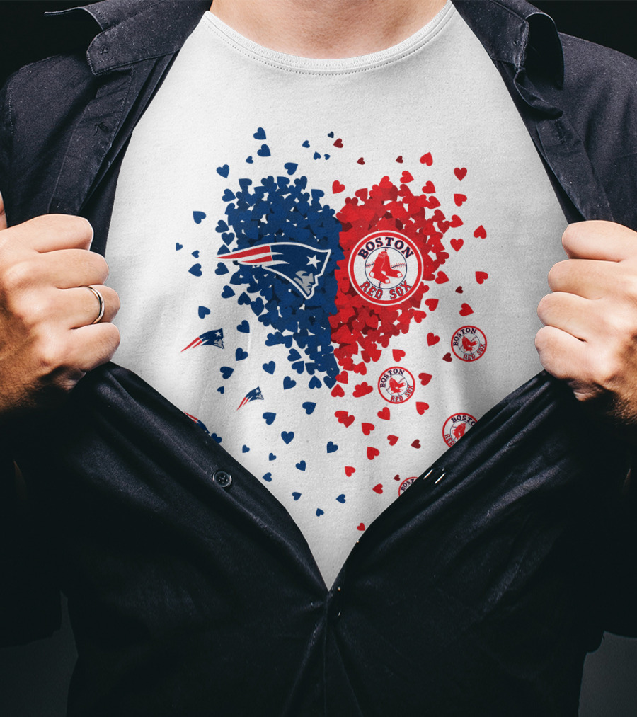 Boston Red Sox Patriot Heart T-Shirt