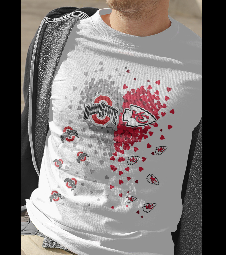 Ohio State Kansas City Chiefs Heart T-Shirt