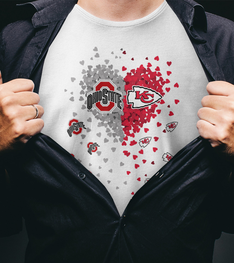 Ohio State Kansas City Chiefs Heart T-Shirt