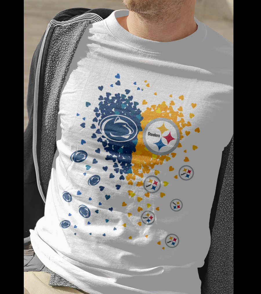 Steelers Hearts Nittany Lions Love T-Shirt